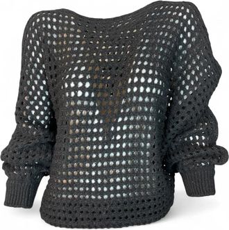 Vicolo 55081F Strick Pullover - Dames - Ronde hals truien - Zwart - M - Wol - Truien & Vesten