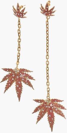 Dsquared2 Chain Maxi Earrins with Rhinestone Pendants size Unica