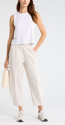 Zella Atlas High Waist Utility Adjustable Ankle Pants in Moonbeam at Nordstrom, Size Xx-Large