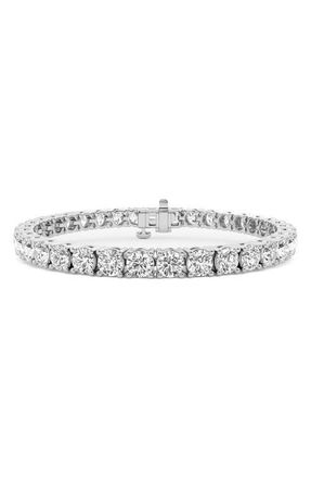 HauteCarat Lab Created Diamond Tennis Bracelet in White Gold at Nordstrom, Size 7