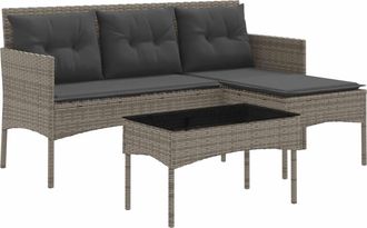 vidaXL Conjunto De Sof&aacute;s De Jard&iacute;n 2 Uds. Rat&aacute;n Sint&eacute;tico Vidaxl