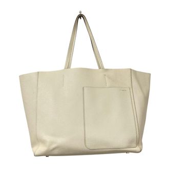 Valextra Ivory Leather Tote Bag (Pre-Owned)
