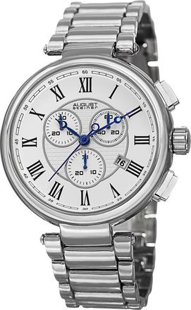 August Steiner Chronograph Quartz Silver Dial Mens Watch AS8148SS