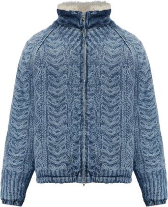 Diesel D-Kraps-S Jas - Heren - Winterjassen - Blauw - S - Katoen - Jassen