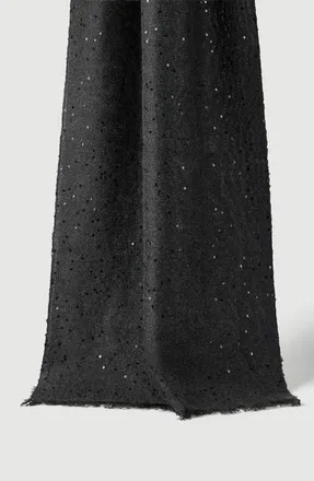 Brunello Cucinelli Cashmere and silk diamond yarn scarf in Lignite at Nordstrom