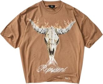 Represent British Cowboys T-Shirt - Heren - T-shirts - Bruin - L - Katoen - Tops
