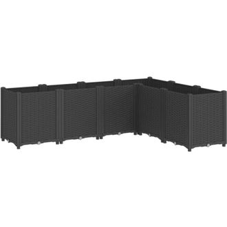 vidaXL Garden Planter Black 160x120x53 cm pp Vidaxl