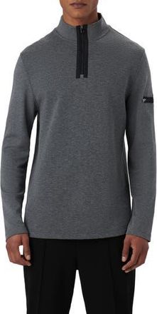 Bugatchi Quarter Zip Pullover in Anthracite at Nordstrom Rack, Size Medium