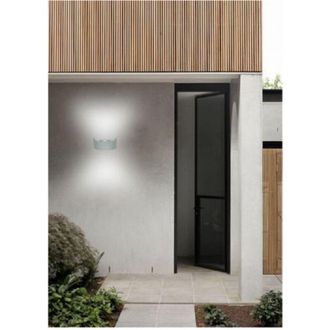 Trade Shop Trade Shop Traesio - Trade Shop - Applique Esterno Led 16w Crown Ip65 Up & Down Grigio Luce Calda Fredda Natural