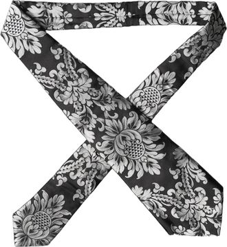 Dolce & Gabbana Silk Floral Jacquard Necktie - Black