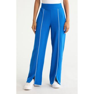 Spanx Airpiqu&eacute; Straight Leg Pants in Current at Nordstrom, Size X-Small