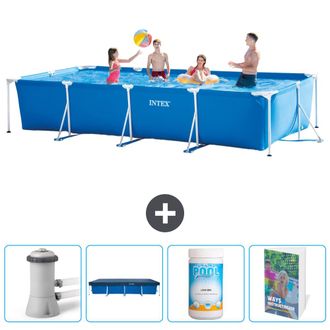 Intex Piscina Con Estructura Rectangular - 450x220x84 Cm - 7-piezas Scb116