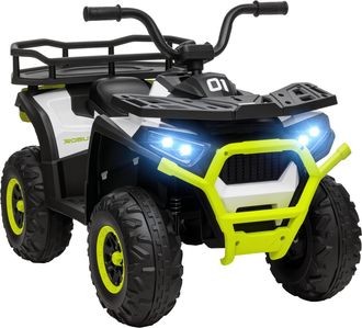 OEM Quad El&eacute;ctrico Para Ni&ntilde;os De +3 A&ntilde;os Con Bater&iacute;a 12v Faros M&uacute;sica Mp3 Velocidad Regulable Y Cesta Carga 30 Kg Verde