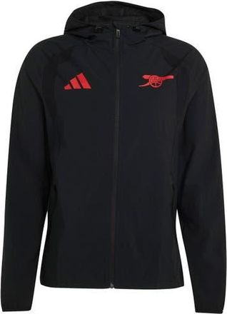 adidas Mens adidas Black Arsenal Tiro Travel Full-Zip Windbreaker at Nordstrom, Size X-Large
