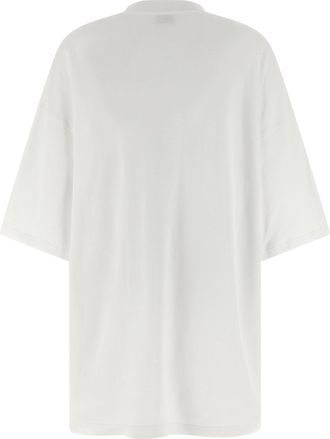 Moschino Goose-Print Cotton Dress - White