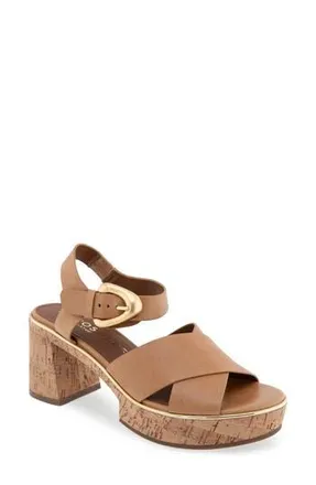 Aerosoles Zephyr Platform Sandal in 955 Tan Brn Lthr at Nordstrom Rack, Size 6.5