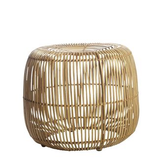 House Doctor Taburete de ratán beige