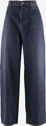 Balenciaga Womens Jeans Wide-Leg Denim Cotton