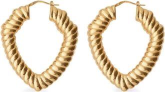 Burberry large Shield earrings - women - Gold Plated Sterling Silver - One Size