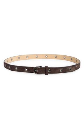 Longchamp Leather Belt in Ebony at Nordstrom Rack