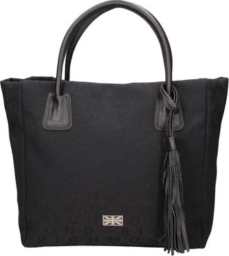 John Richmond Gestructureerde Leren Tote - Dames - Shoppers - Zwart - ONE Size - Katoen - Tassen