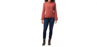 Smartwool Womens Cozy Lodge Bell Sleeve Sweater In Dusty Cedar Heather