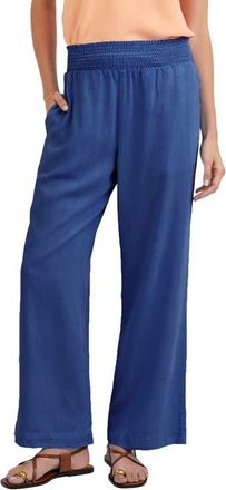 Bella Dahl Smock Waist Wide Leg Pants in Midnight Surf at Nordstrom, Size X-Small