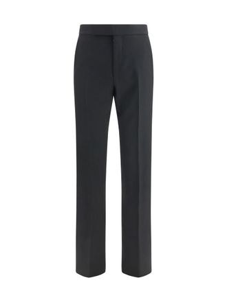 Tom Ford Black Flat Front Pants