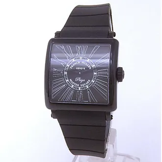 Franck Muller Pre-owned Franck Muller Master Square Quartz Black Dial Ladies Watch 6002 L QZ NR REL R PLY