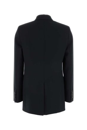Gucci Womens Midnight Blue Wool Blazer Bluered Giacche E Gilet