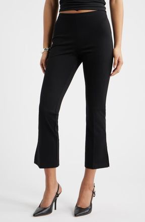 Open Edit Kick Flare Stretch Twill Pants in Black at Nordstrom, Size Xx-Small