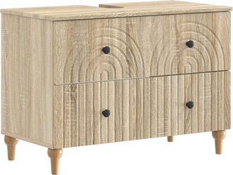 vidaXL Mueble De Lavabo Para Ba&ntilde;o Alkmaar Roble Sonoma 82 X 41 X 59 Cm Vidaxl