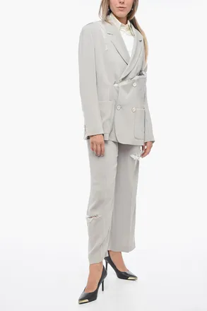 Undercover Blazer Doppiopetto con Cit-outs e Dettagli in Pizzo Undercover
