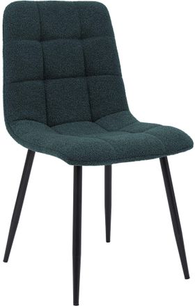 Clp Silla De Comedor Antibes Tejido De Peluche Azul
