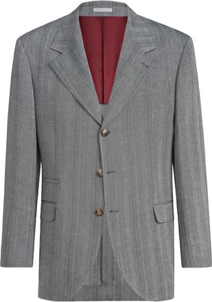Brunello Cucinelli Blazer met lange mouwen - Grijs