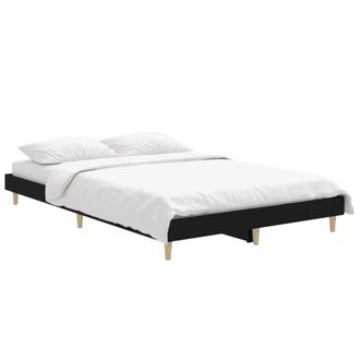 Berkfield Home Durable Bed Frame Black 120x190 cm Small Double Engineered Wood