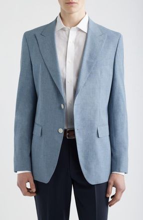 BOSS Hutson Wool Blend Jacket in Open Blue at Nordstrom, Size 44 Regular