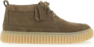 Clarks Torhill Lace Hi - Heren - Veterlaarzen - Groen - 42 EU - Leer - Schoenen