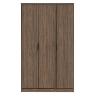 Welcome Furniture Helsinki Ready Assembled 3 Door Wardrobe in Carini Walnut - Welcome Furniture | TJ Hughes