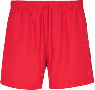 Balmain Geborduurde sweatshorts uit Parijs - Heren - Strandmode - Rood - S - Polyester - Badmode