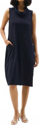 Joseph Ribkoff Cowl Neck Cocoon Dress In Midnight Blue