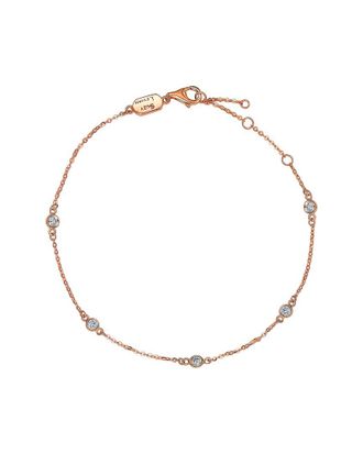 Suzy Levian 14K Rose Gold 0.25 Ct. Tw. Station Bracelet