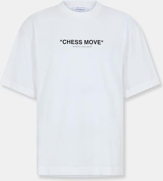 Off-white Mens Off White Regular Fit Lettering Crew Neck T-Shirt in White/Black - Size X-Small