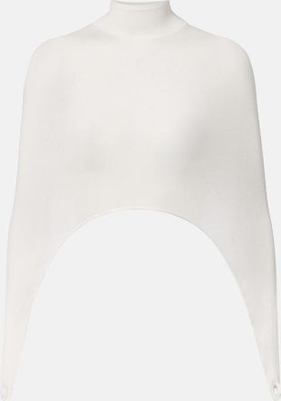 Alaia Second-Skin silk-blend top