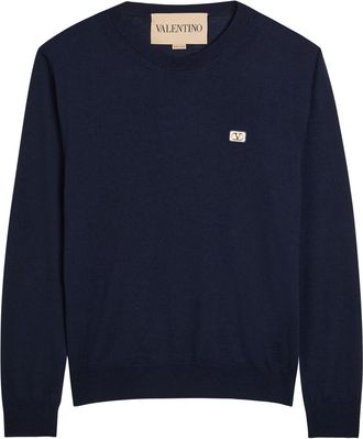 Valentino Garavani Wool Jumper - Navy - XL