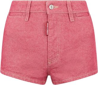 Dsquared2 Shorts denim con applicazione - Rosa