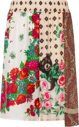 Moschino Patchwork Floral Print Shorts