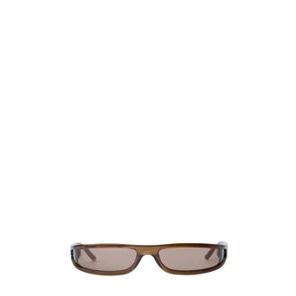 Rick Owens Accessoires, Heren, Bruin, ONE Size, Nylon, Fog Zonnebril