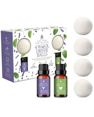 Pursonic Pack Of 4 Pure New Zealand Wool Dryer Balls With Oil Fragrance