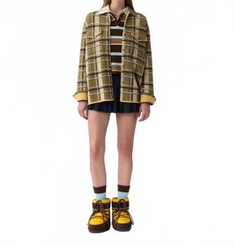 Guest In Residence Plaid Work Shirt In Sole Combo